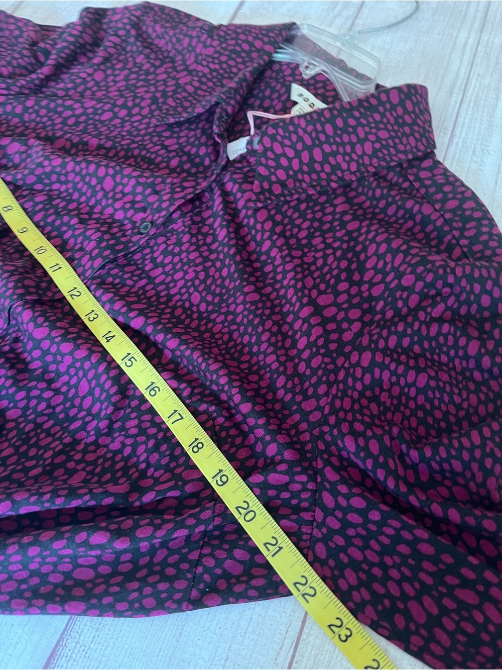 Boden berry/black Jessie jersey shirt dress, sz 16/18. - Picture 9 of 11